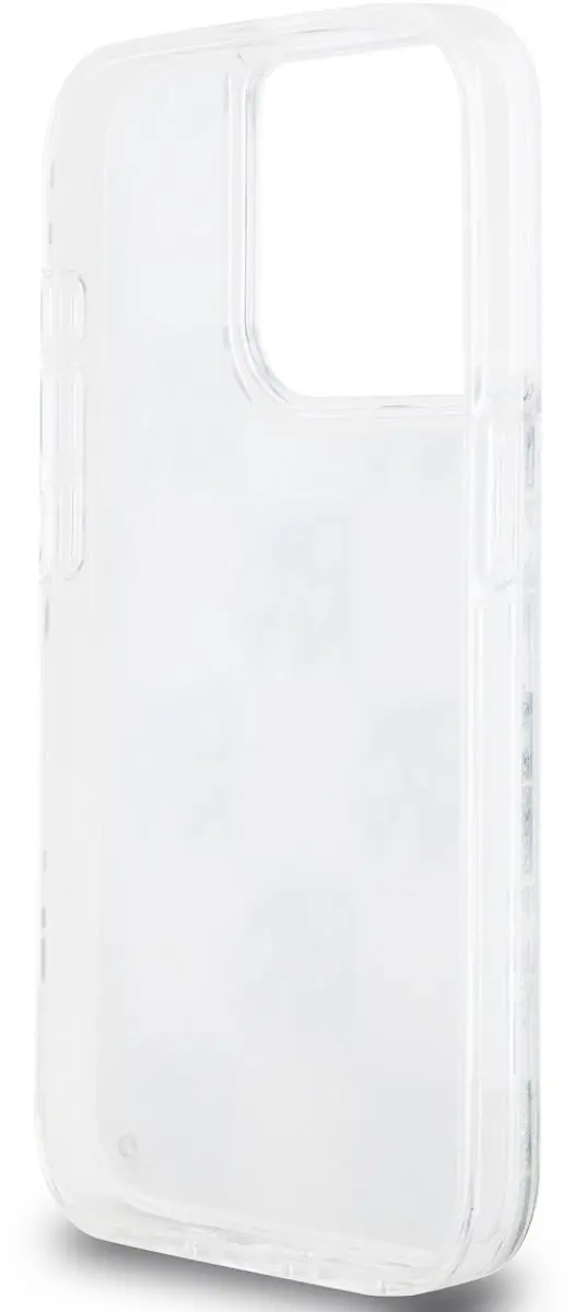 DKNY Liquid Glitter Checkered Pattern Hoesje iPhone 15 Pro - Wit - afbeelding 6 van 6