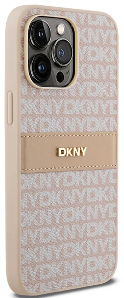 DKNY Textured Tonal Stripe Back Case Roze - DKHCP14LPRTHSLP