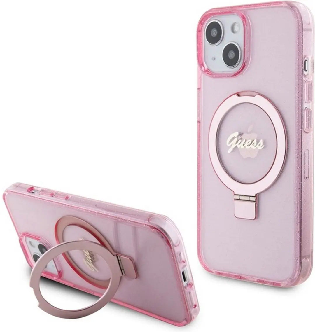 GUESS Ring Glitter Back Case MagSafe