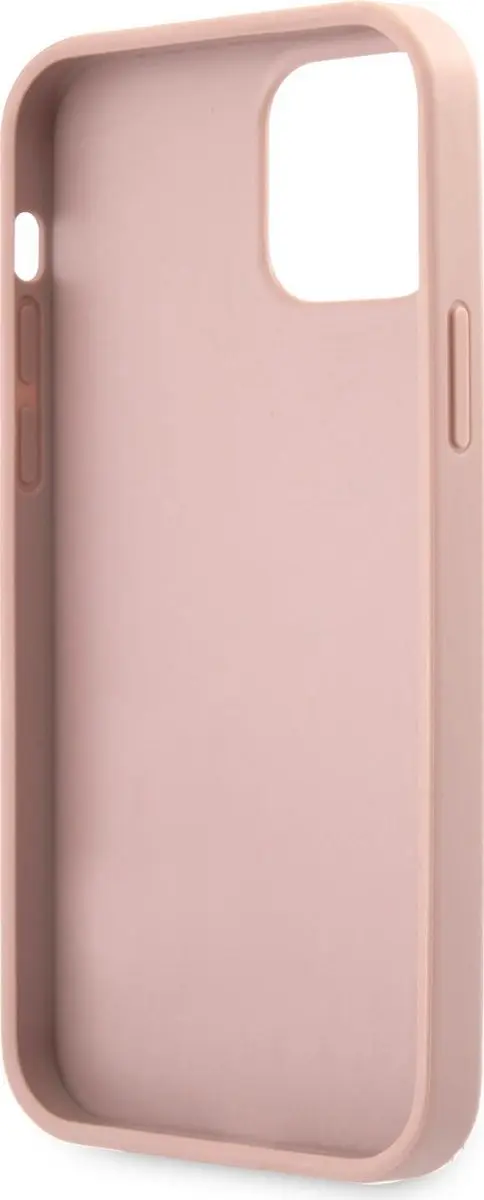 Guess 4G Saffiano Logo Case iPhone 12/12 Pro - Roze