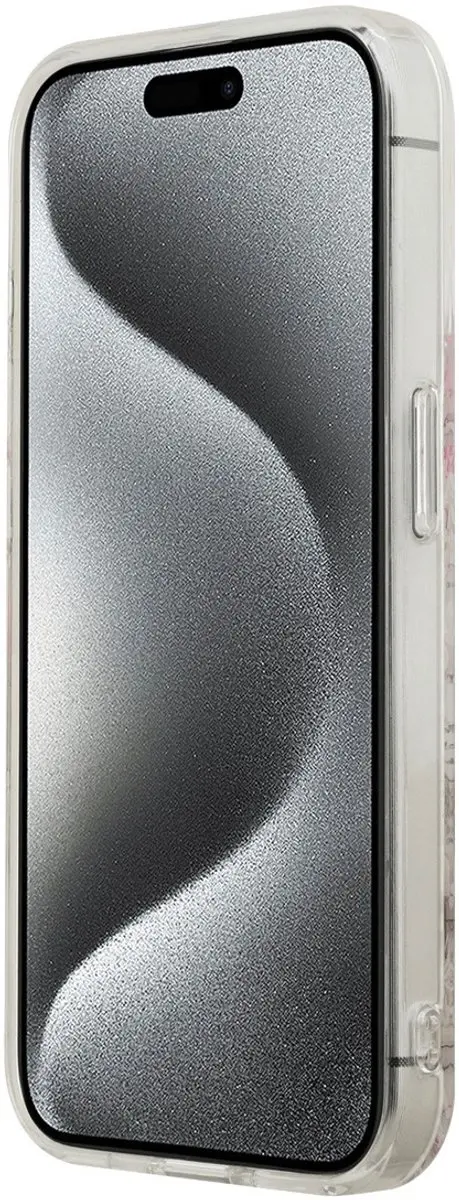GUESS iPhone 15 Pro Hoesje MagSafe Roze - 3666339456191