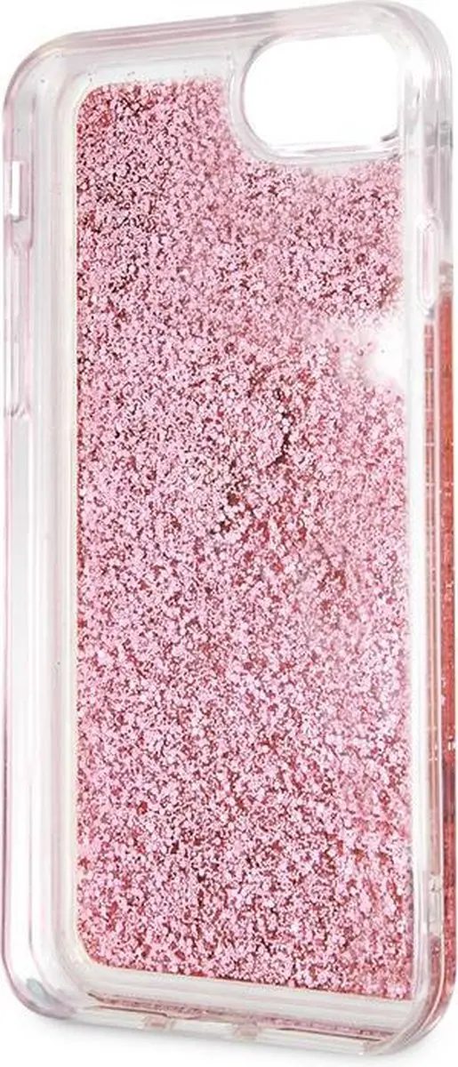 GUESS Red Hearts Glitter Hoesje - iPhone 7/8/SE 2020 - Roze