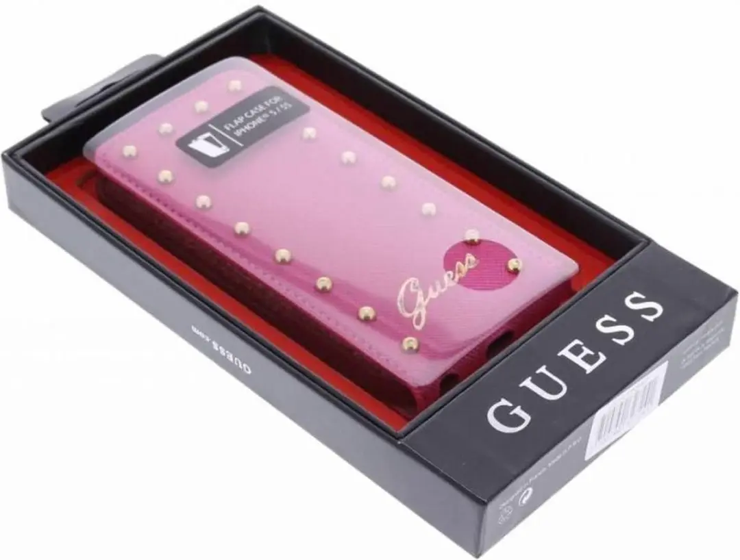 GUESS Studded Flip Case S206-12 - iPhone 5/5s - Roze