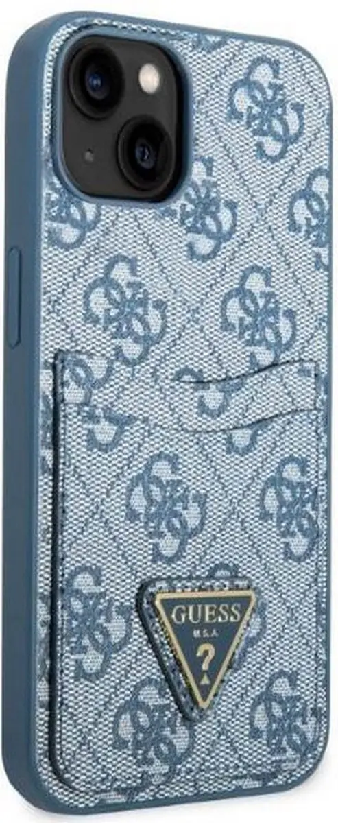 Guess 4G Dual Card Back Case - iPhone 13 Mini - Blauw