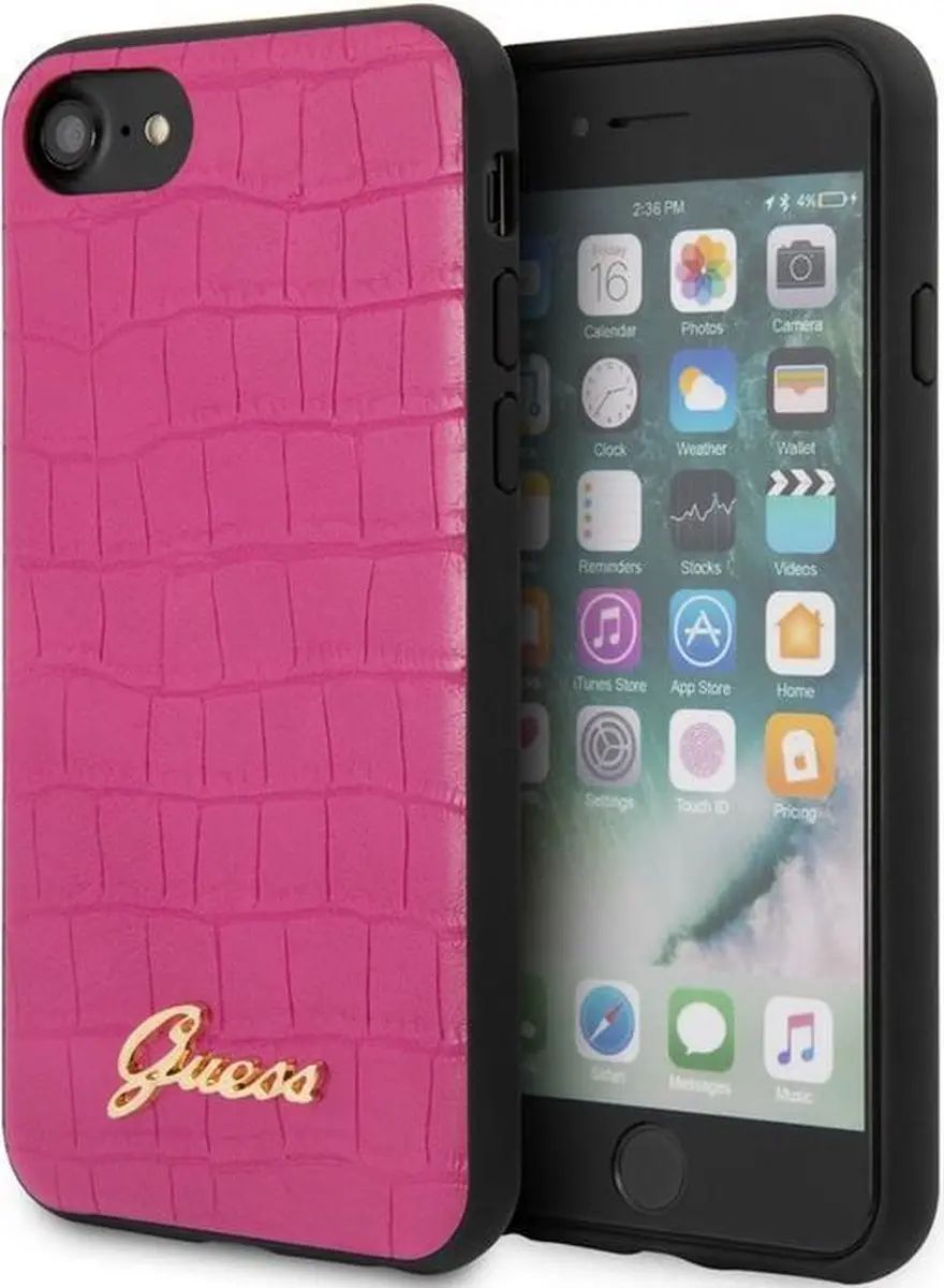 Guess Crocodile Back Case Roze