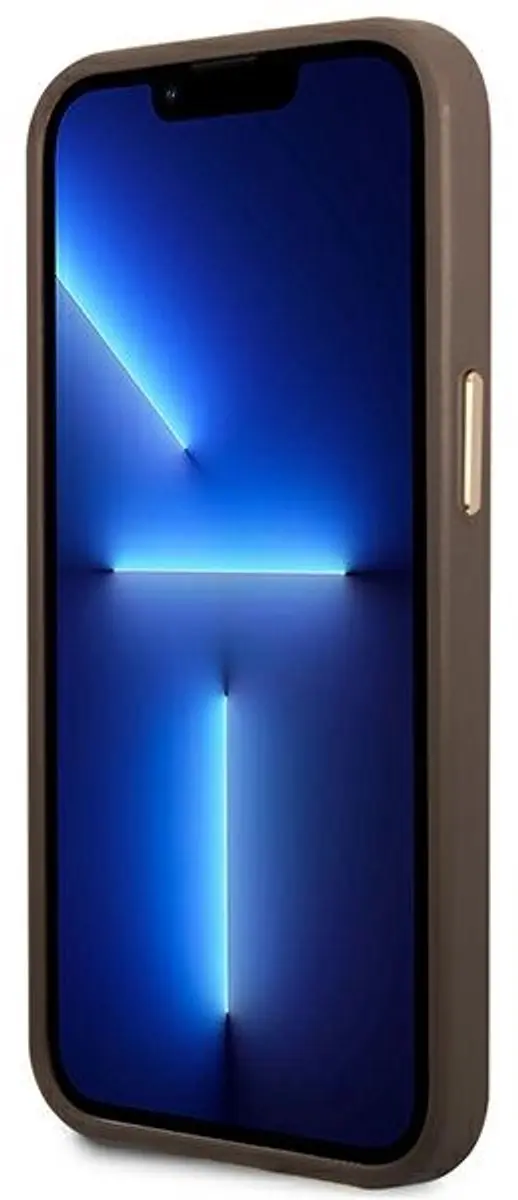 GUESS Back Cover MagSafe iPhone 14 Plus Hoesje - Bruin
