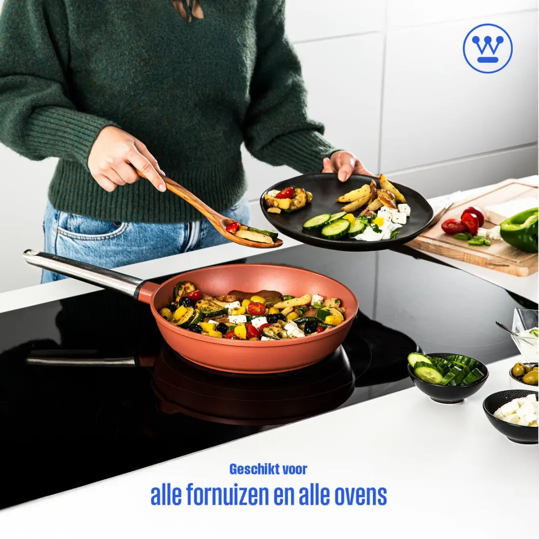 Westinghouse Performance Koekenpan 28cm - Inductie - Rood