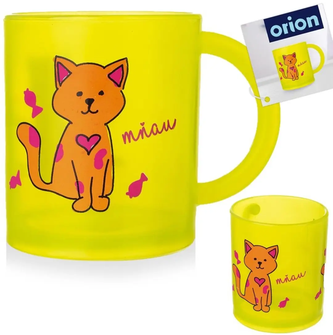 Orion Kinderbeker 260ml - Kat Decor - Geel