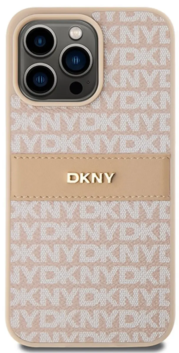 DKNY Textured Tonal Stripe Back Case Roze - DKHCP15XPRTHSLP