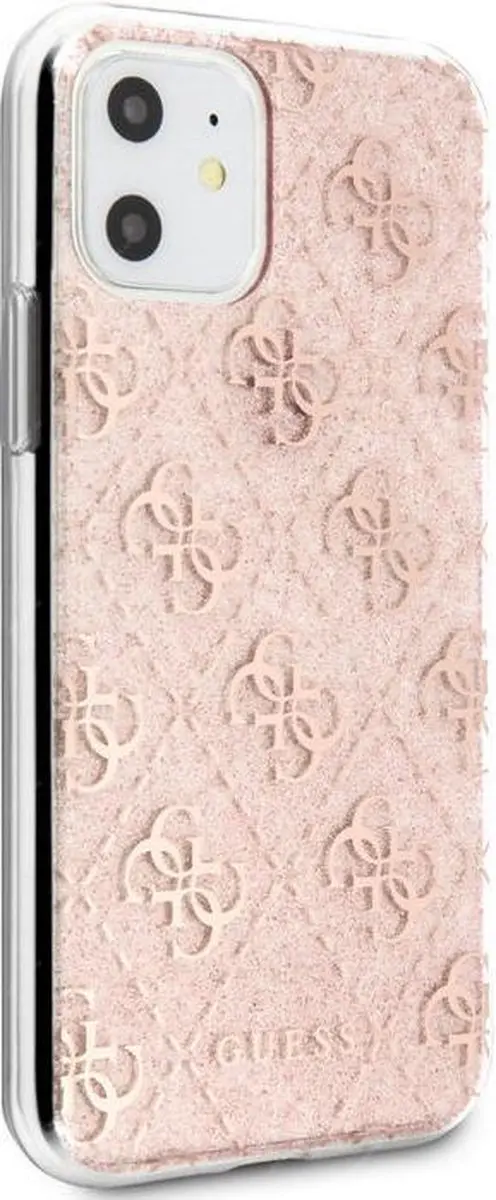 Guess 4G Glitter Hoesje iPhone 11 - Roze - GUHCN614GP