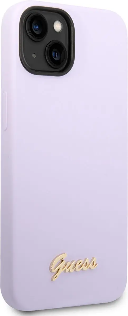 GUESS iPhone 14 Plus Silicone Backcover 3666339064976 - Paars