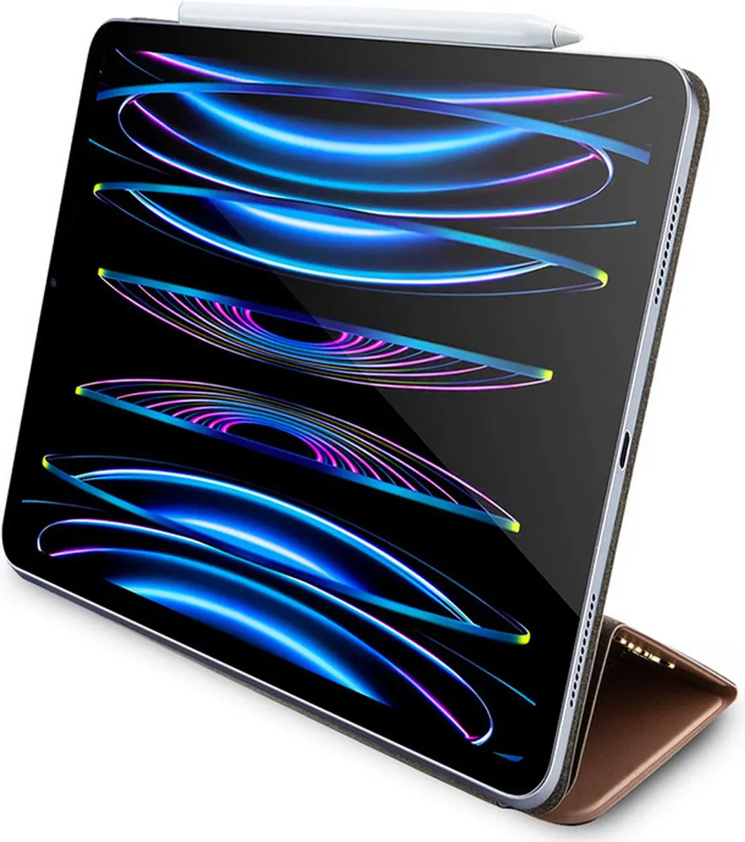 Guess 4G Stripe Allover Book Cover - iPad Pro 12.9" 2021/22 - Roze
