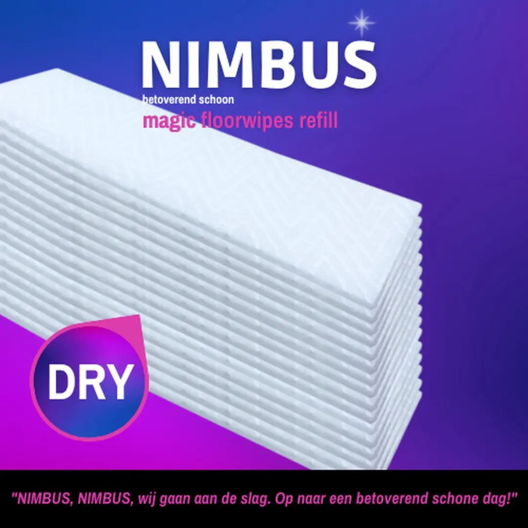 Nimbus Magic Floorwipes Refill 119 Stuks - Wit