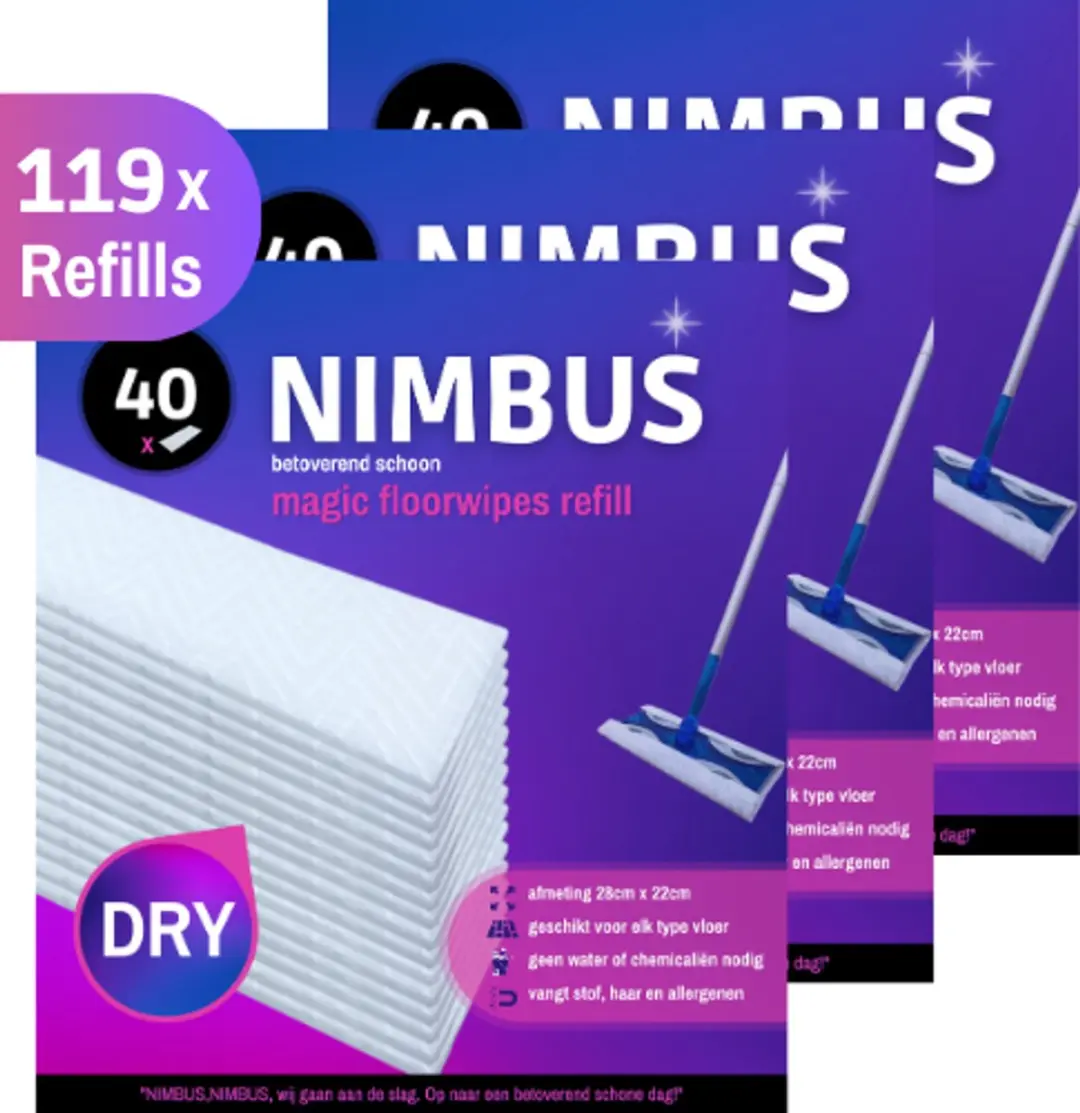 Nimbus Magic Floorwipes Refill 119 Stuks