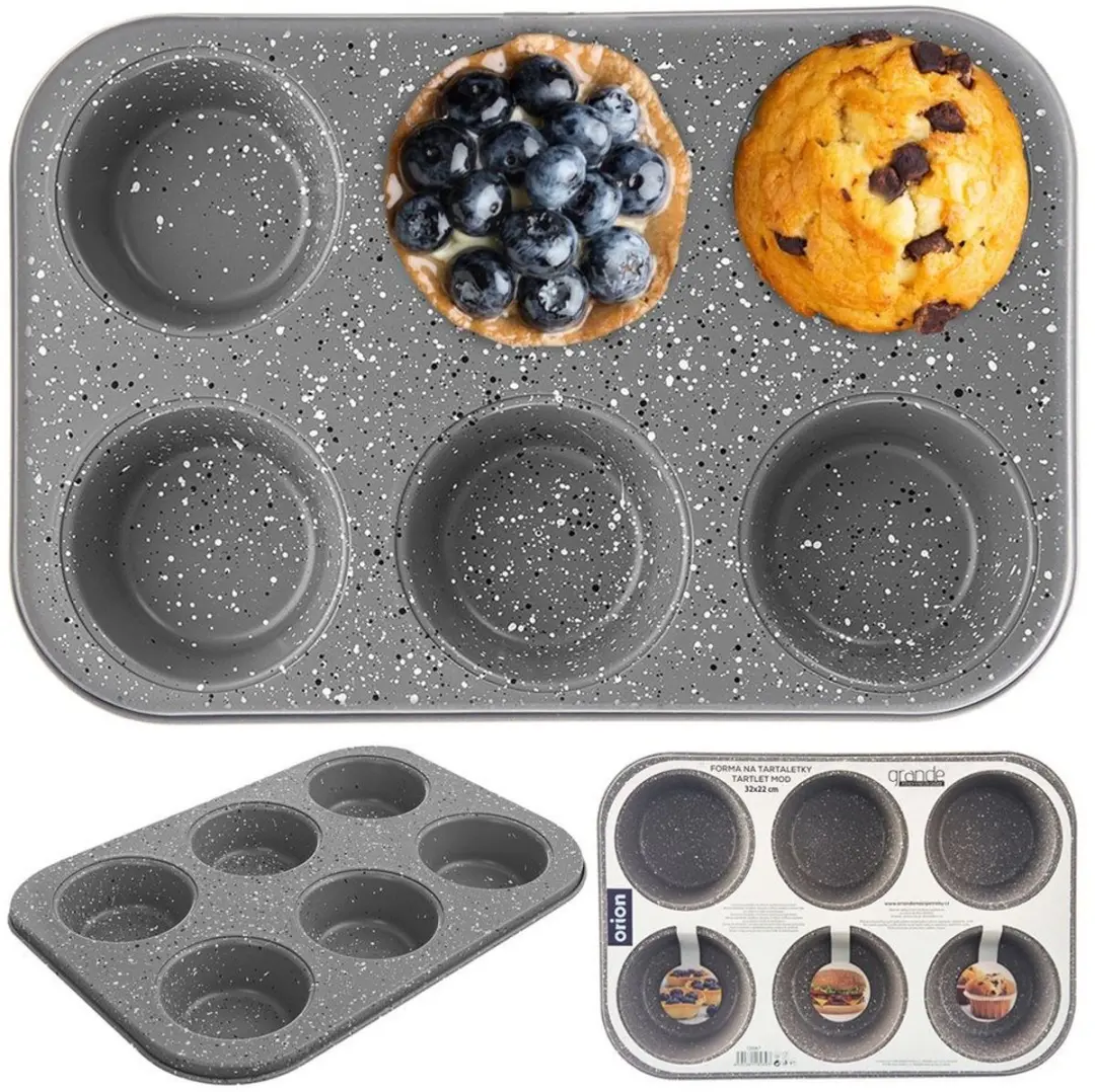 Orion Grande Serie Granieten Muffinvorm 32x22cm - Grijs - afbeelding 4 van 6