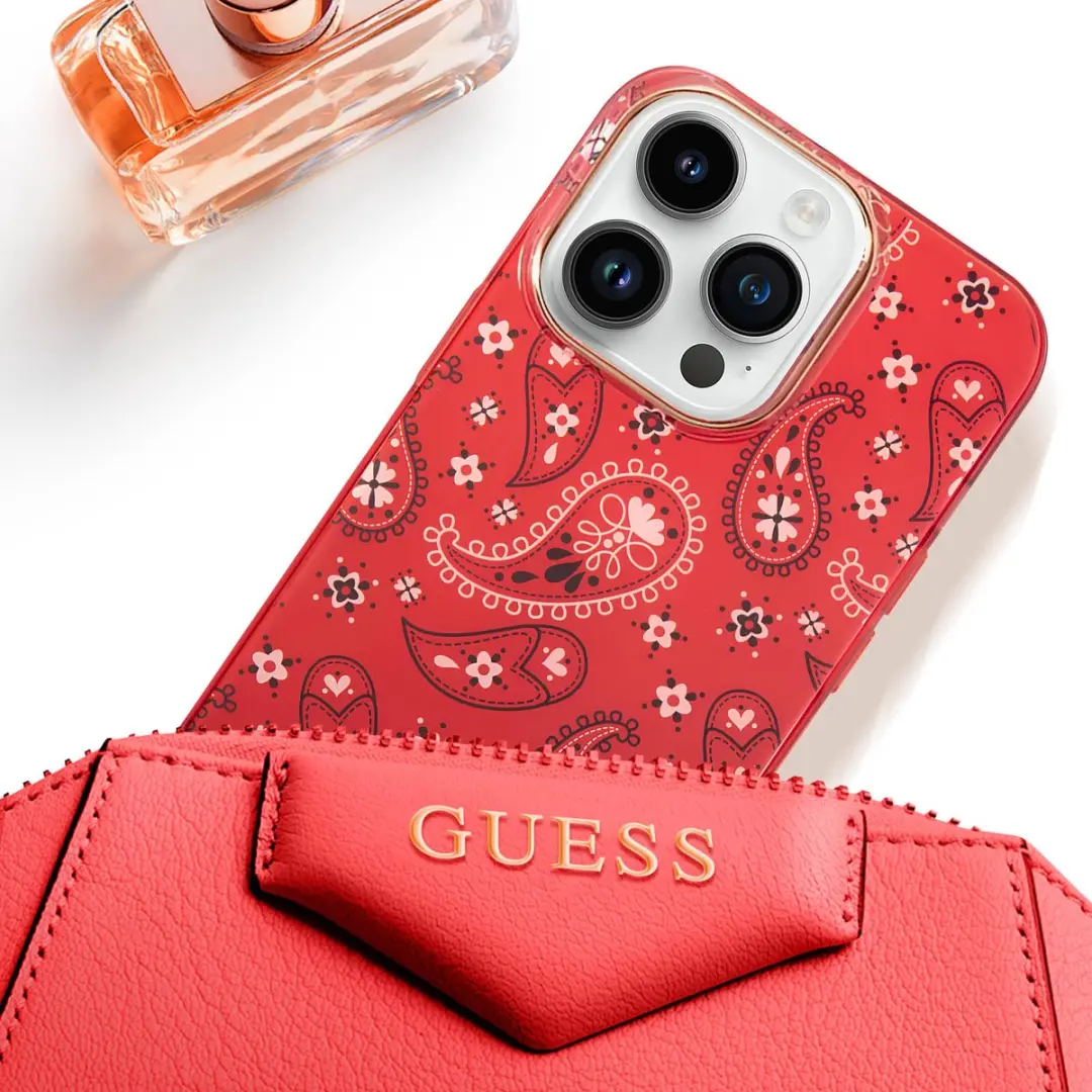 GUESS Telefoonhoesje iPhone 14 Pro - Rood - MagSafe