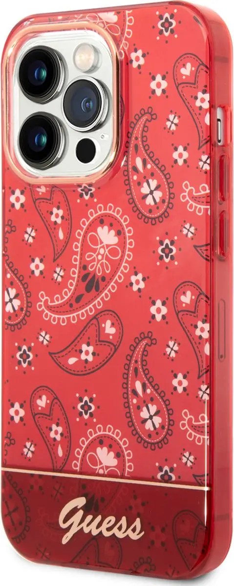 GUESS Telefoonhoesje iPhone 14 Pro - Rood - MagSafe