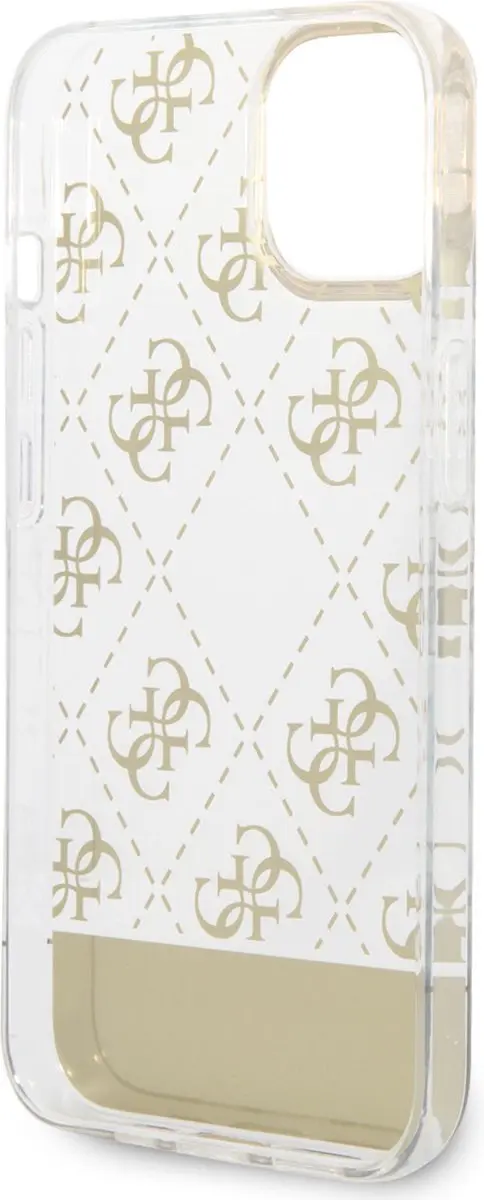 Guess iPhone 14 TPU Back Cover - Goud - MagSafe