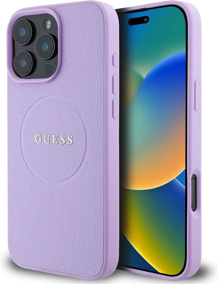 GUESS Backcover iPhone 16 Pro Max MagSafe - Paars