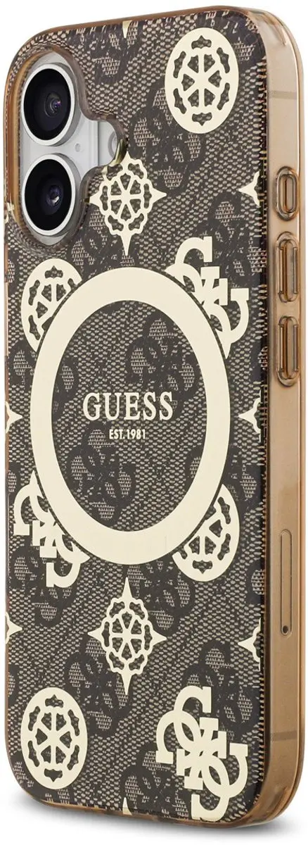 GUESS iPhone 17 Telefoonhoesje - MagSafe - Bruin GUHMP174GBR