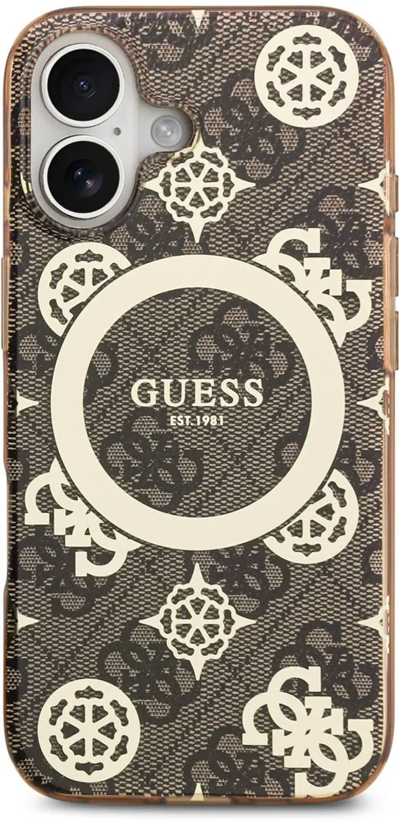 GUESS iPhone 17 Telefoonhoesje - MagSafe - Bruin GUHMP174GBR