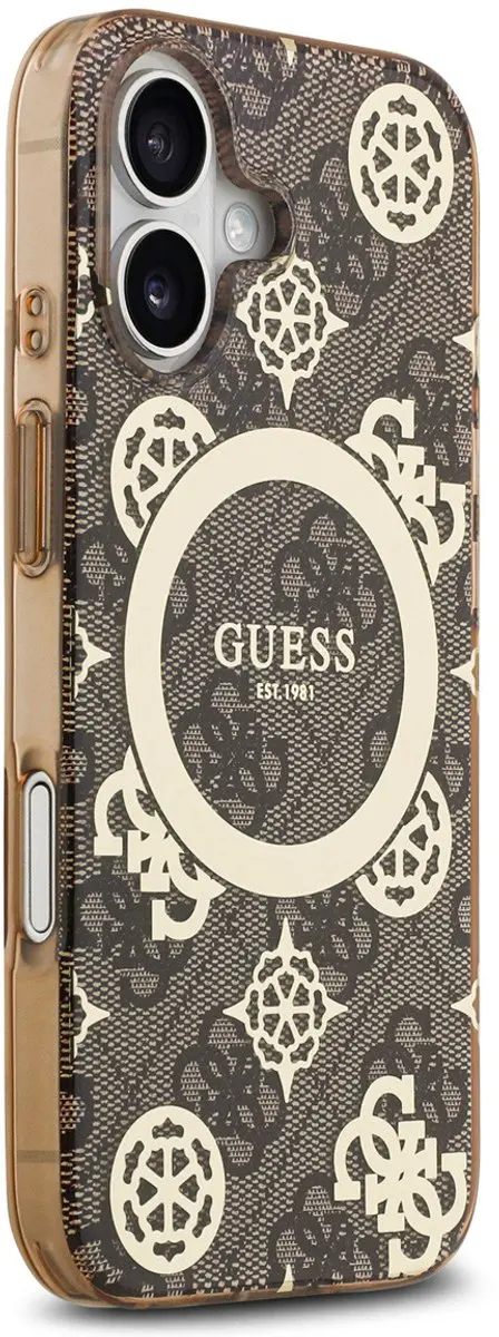 GUESS iPhone 17 Telefoonhoesje - MagSafe - Bruin GUHMP174GBR