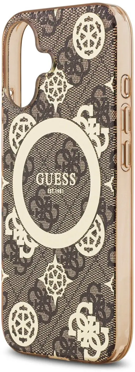 GUESS iPhone 17 Telefoonhoesje - MagSafe - Bruin GUHMP174GBR