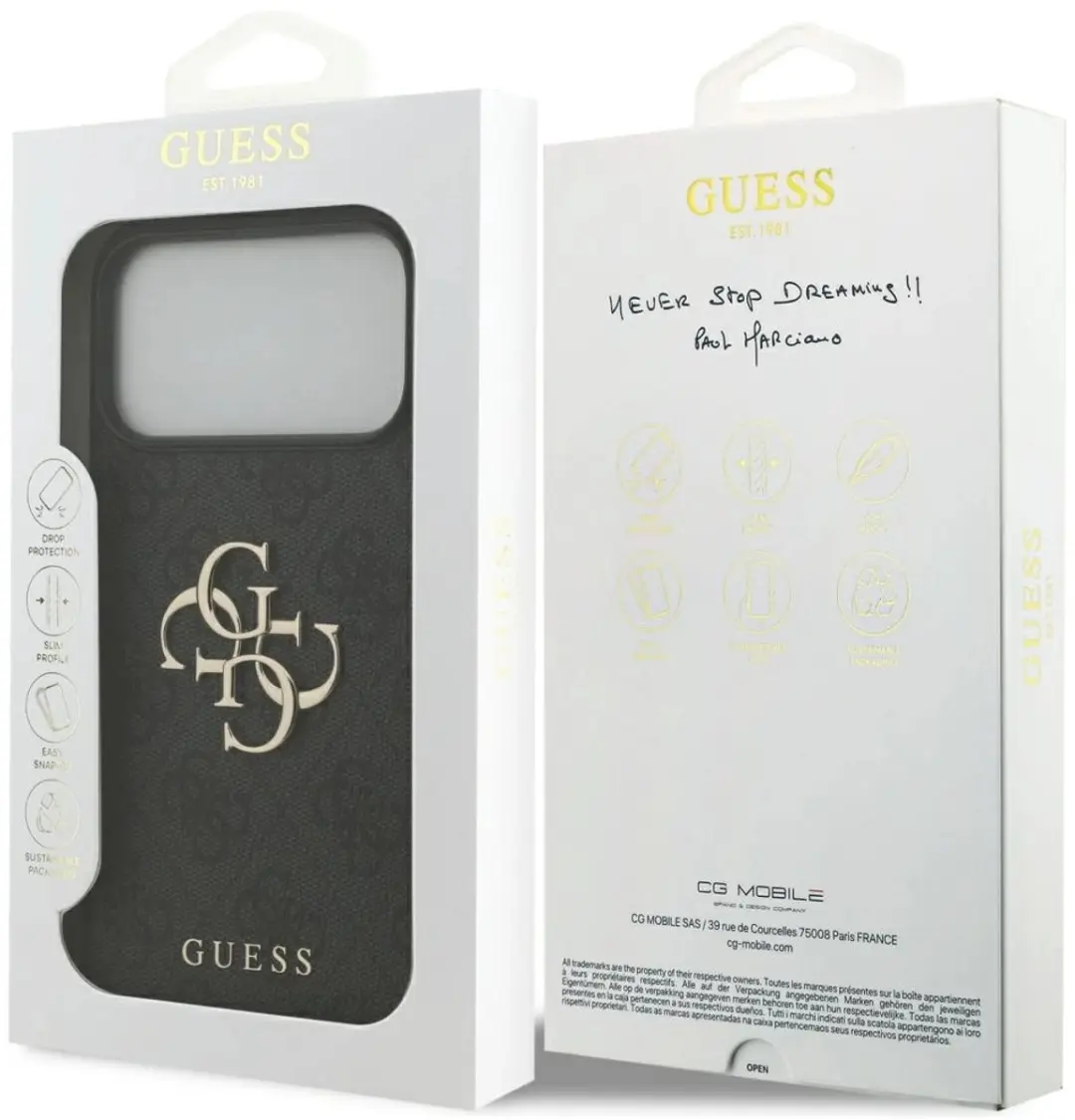 Guess Back Cover iPhone 17 Pro Max 14682 - Zwart