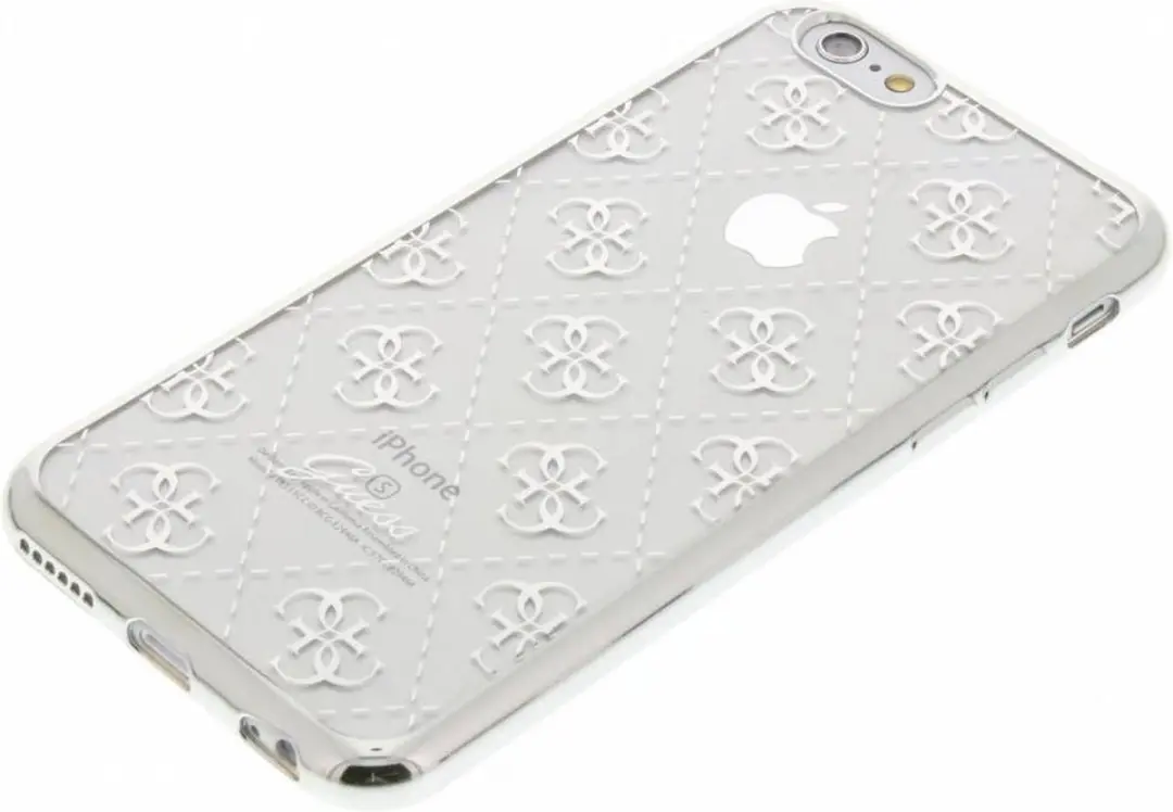 GUESS TPU Case iPhone 6/6S - Transparant - Zilver