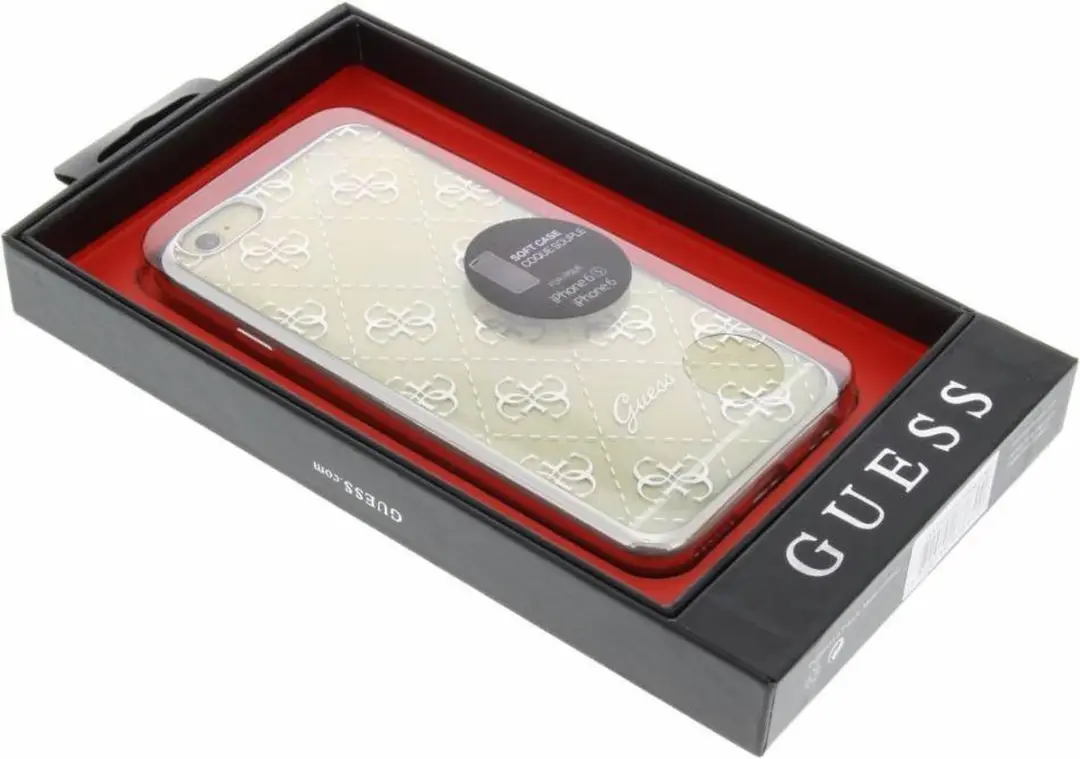 GUESS TPU Case iPhone 6/6S - Transparant - Zilver