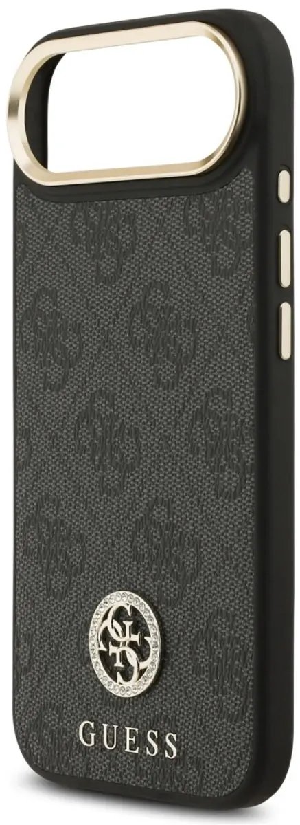 GUESS 4G Hoesje Strass Logo iPhone Air - Volledige Bescherming - Zwart