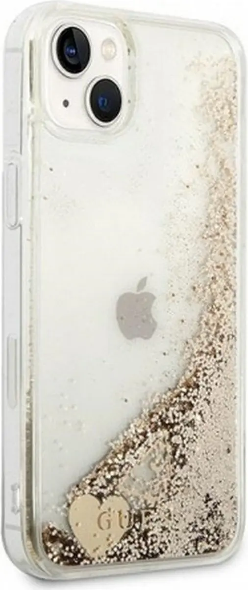 GUESS iPhone 14 Plus Hard Case - Goud Glitter