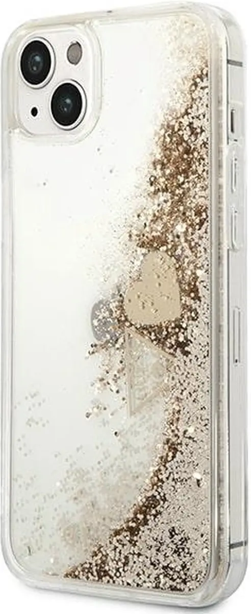 GUESS iPhone 14 Plus Hard Case - Goud Glitter - afbeelding 6 van 6