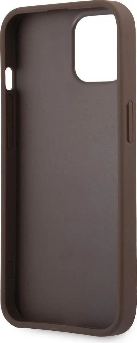 GUESS Gouden Logo iPhone 13 Hoesje - Bruin