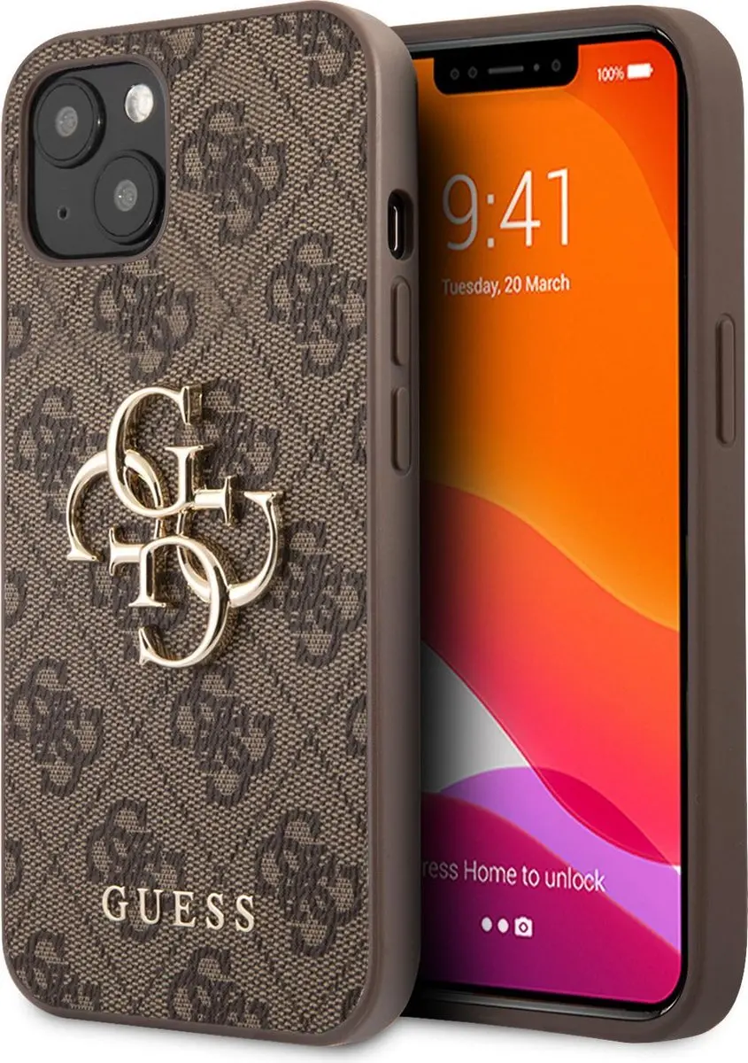 GUESS Gouden Logo iPhone 13 Hoesje