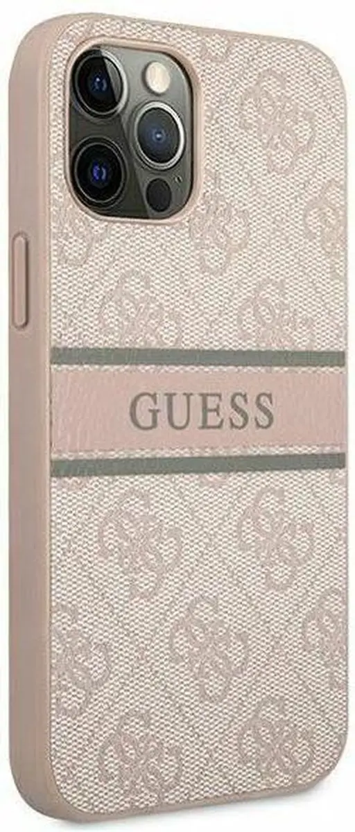 GUESS Hoesje iPhone 12 Pro Max - Roze Patroon