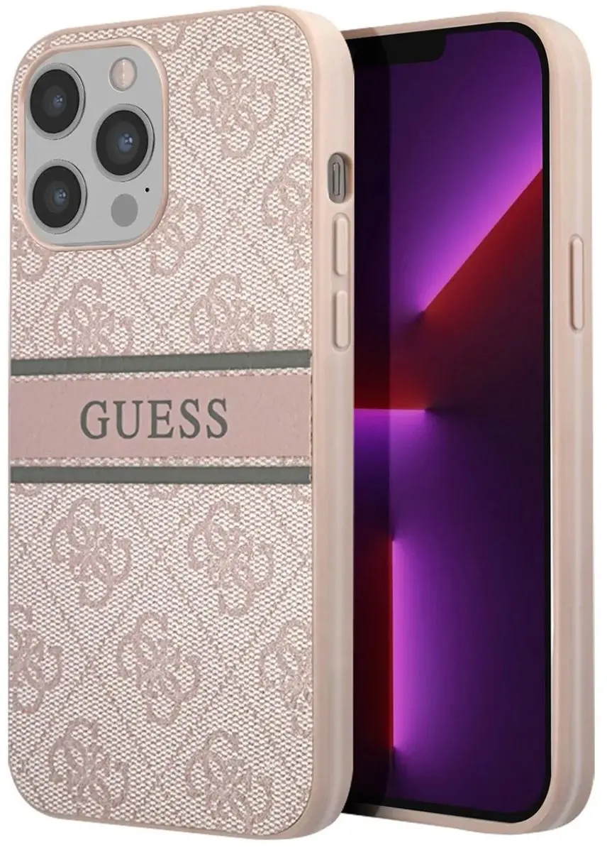 GUESS Hoesje iPhone 12 Pro Max - Roze Patroon