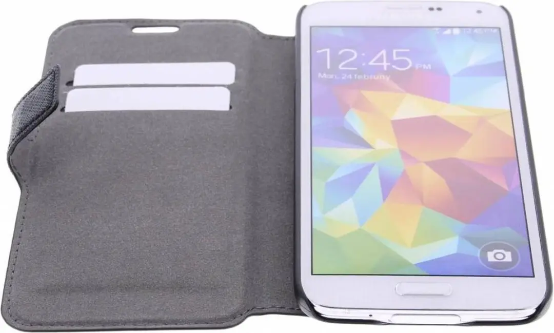 GUESS Samsung Galaxy S5 Hoesje - Zwart - Kunstleer