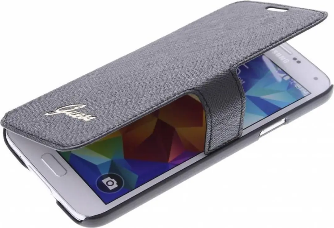 GUESS Samsung Galaxy S5 Hoesje - Zwart - Kunstleer