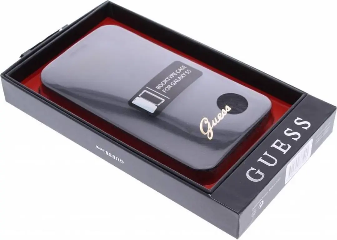 GUESS Samsung Galaxy S5 Hoesje - Zwart - Kunstleer - afbeelding 6 van 6