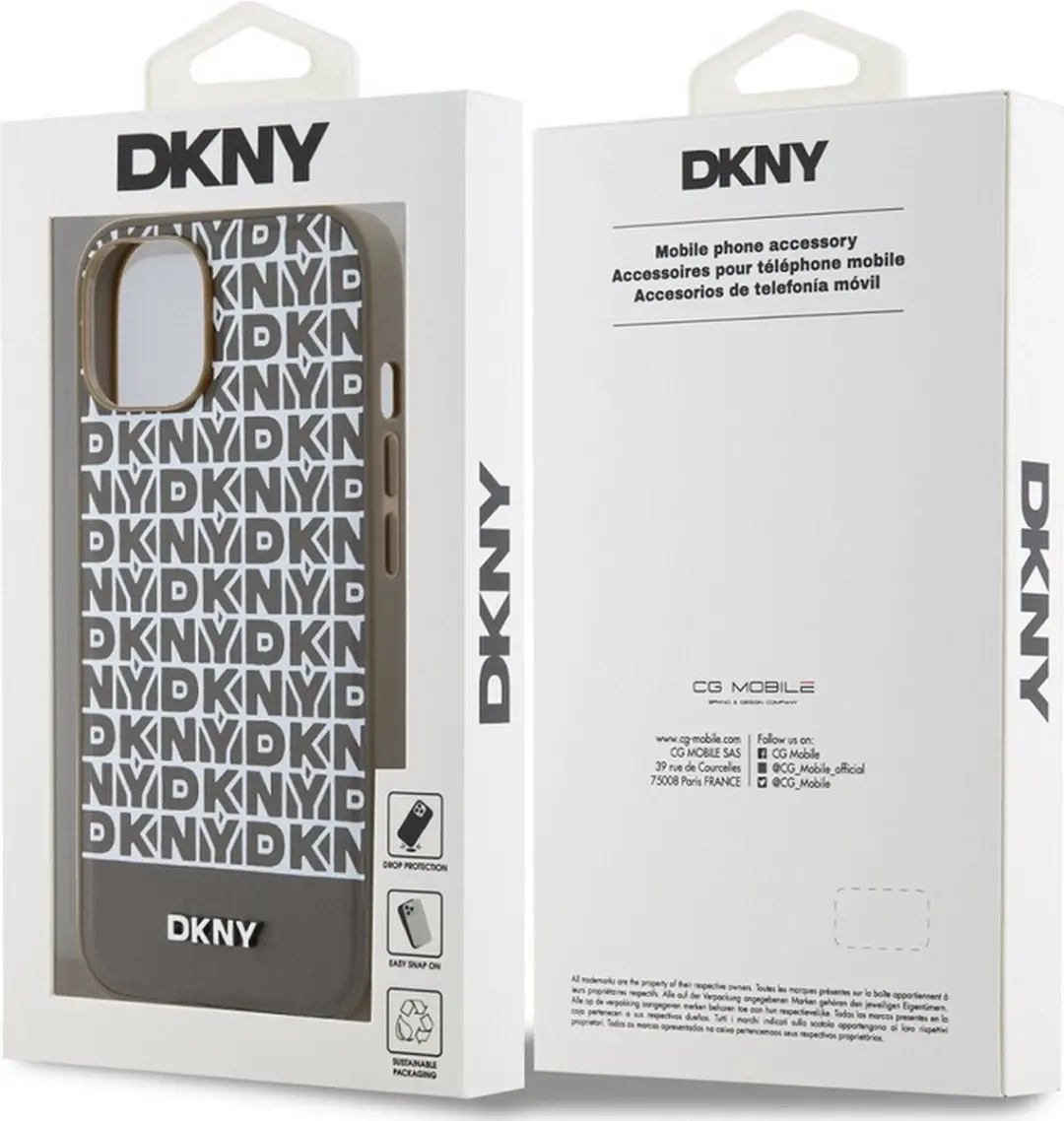 DKNY Repeat Back Case - iPhone 14 Bruin