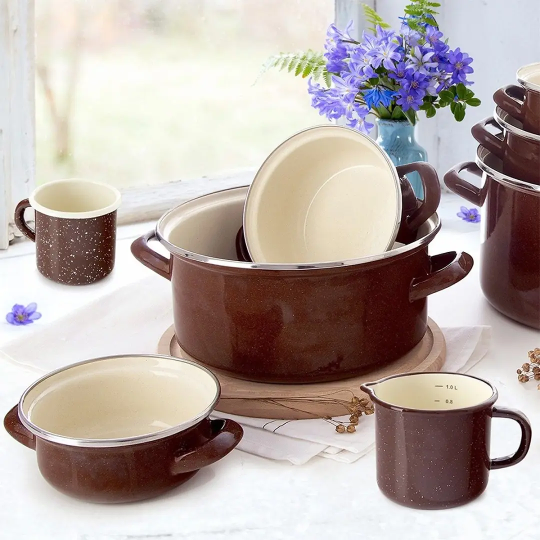 Orion Brown Serie Emalia Pot 26cm 5L