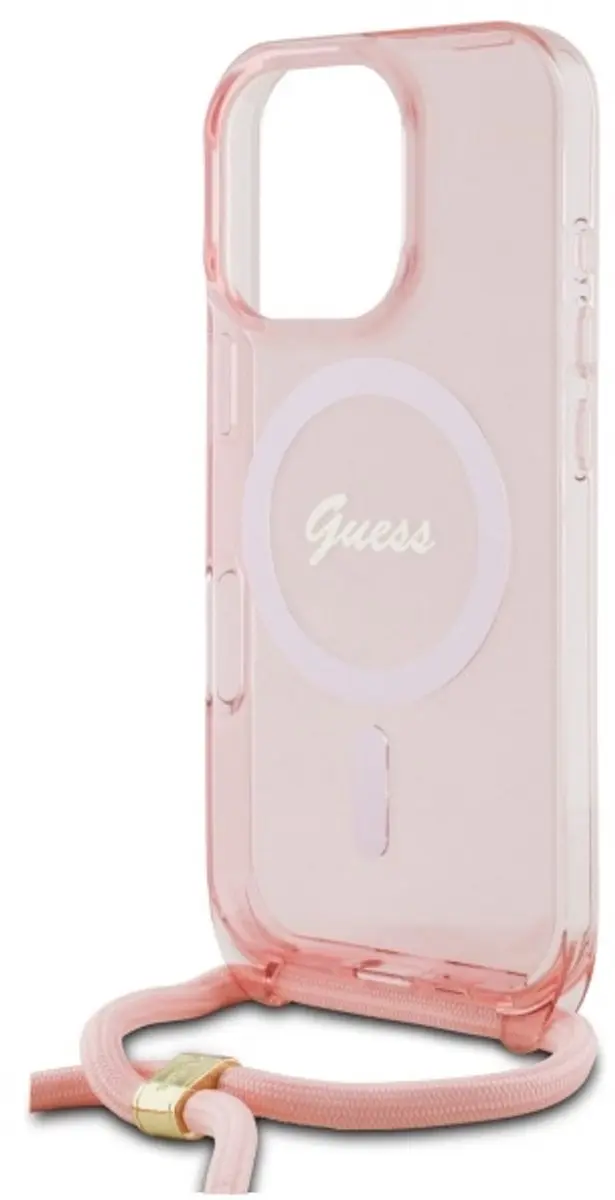 Guess iPhone 16 Pro Max Backcover Magsafe IML - Roze
