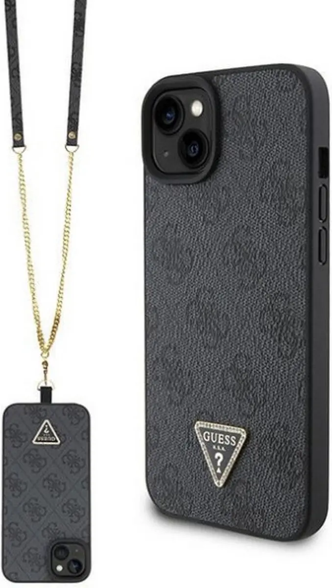 GUESS 4G Triangle Crossbody Hoesje iPhone 15 Plus