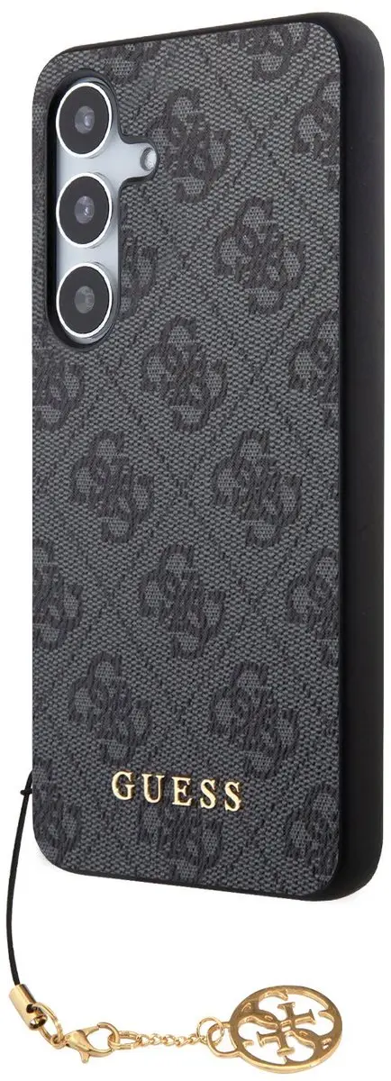GUESS Charm Hoesje Samsung Galaxy S24 Plus - Zwart 4G Charms