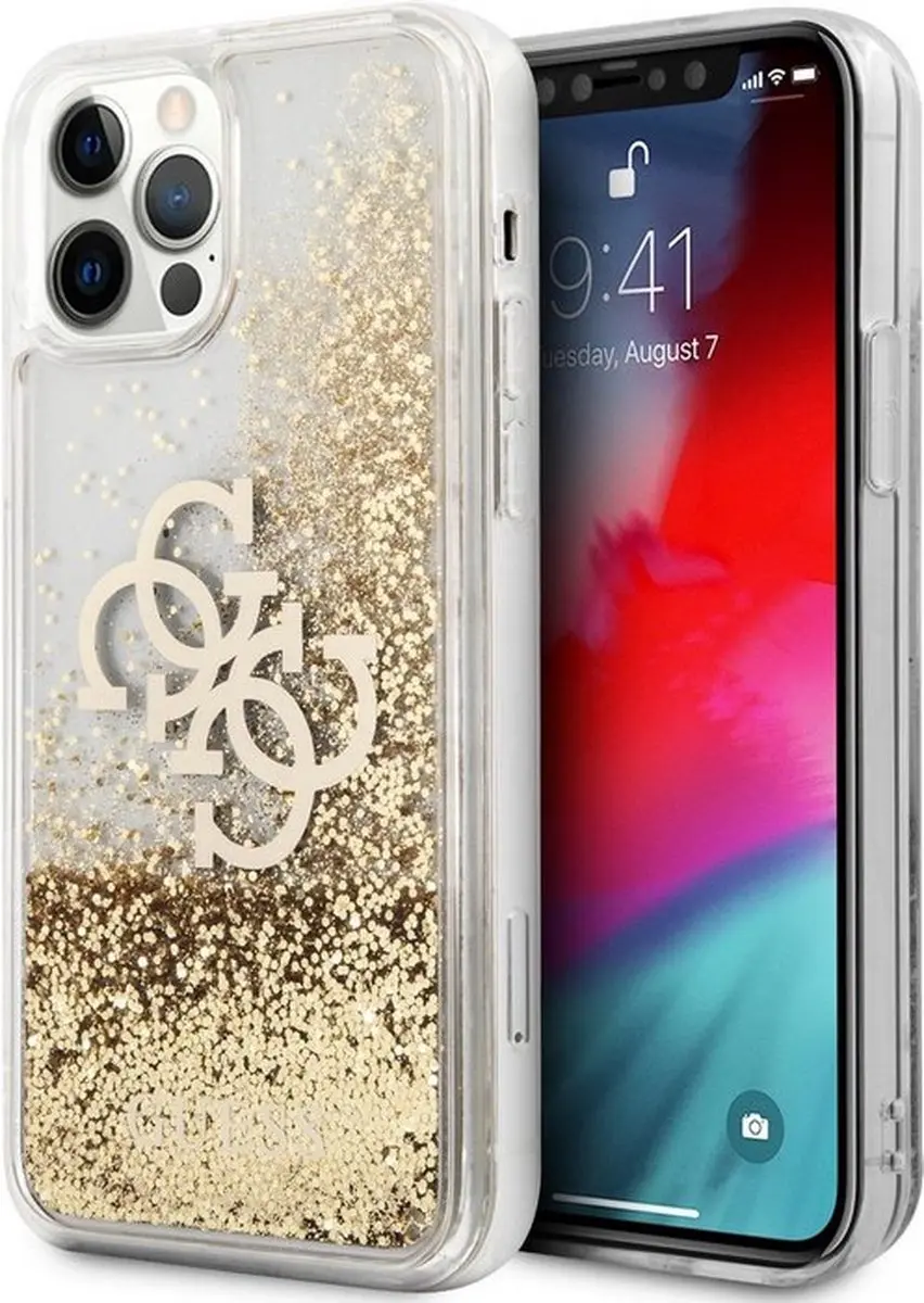 GUESS Big 4G Logo Liquid Glitter Case