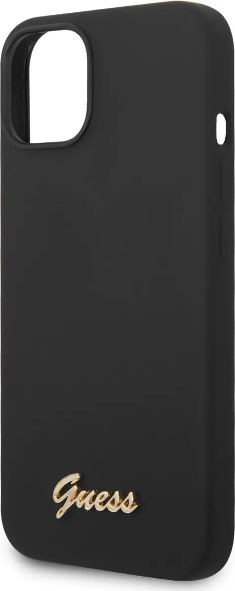 Guess Silicone Retro Back Case iPhone 14 - Zwart