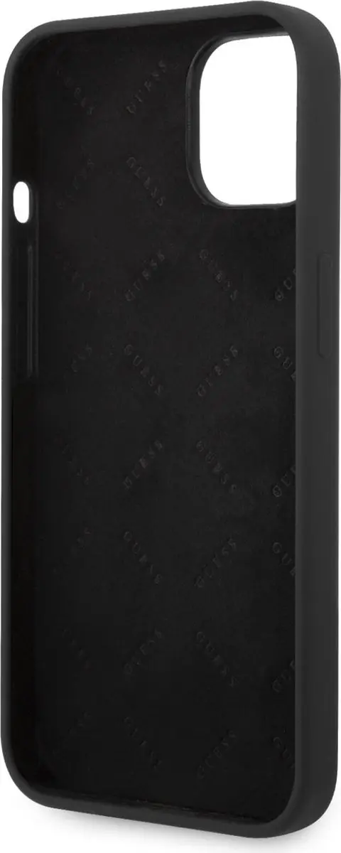 Guess Silicone Retro Back Case iPhone 14 - Zwart - afbeelding 6 van 6