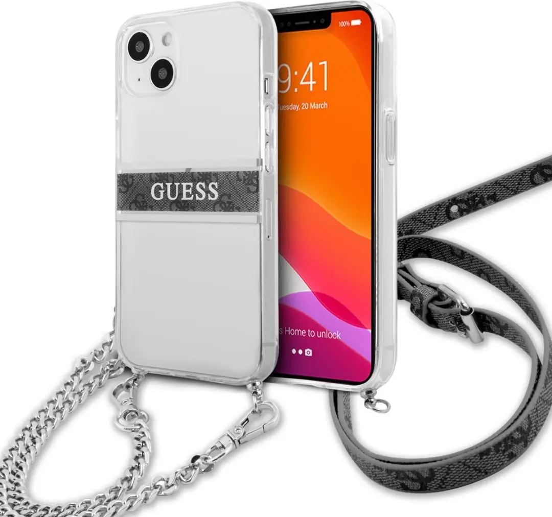 GUESS iPhone 13 Mini Hoesje - Effen Grijs - TPU