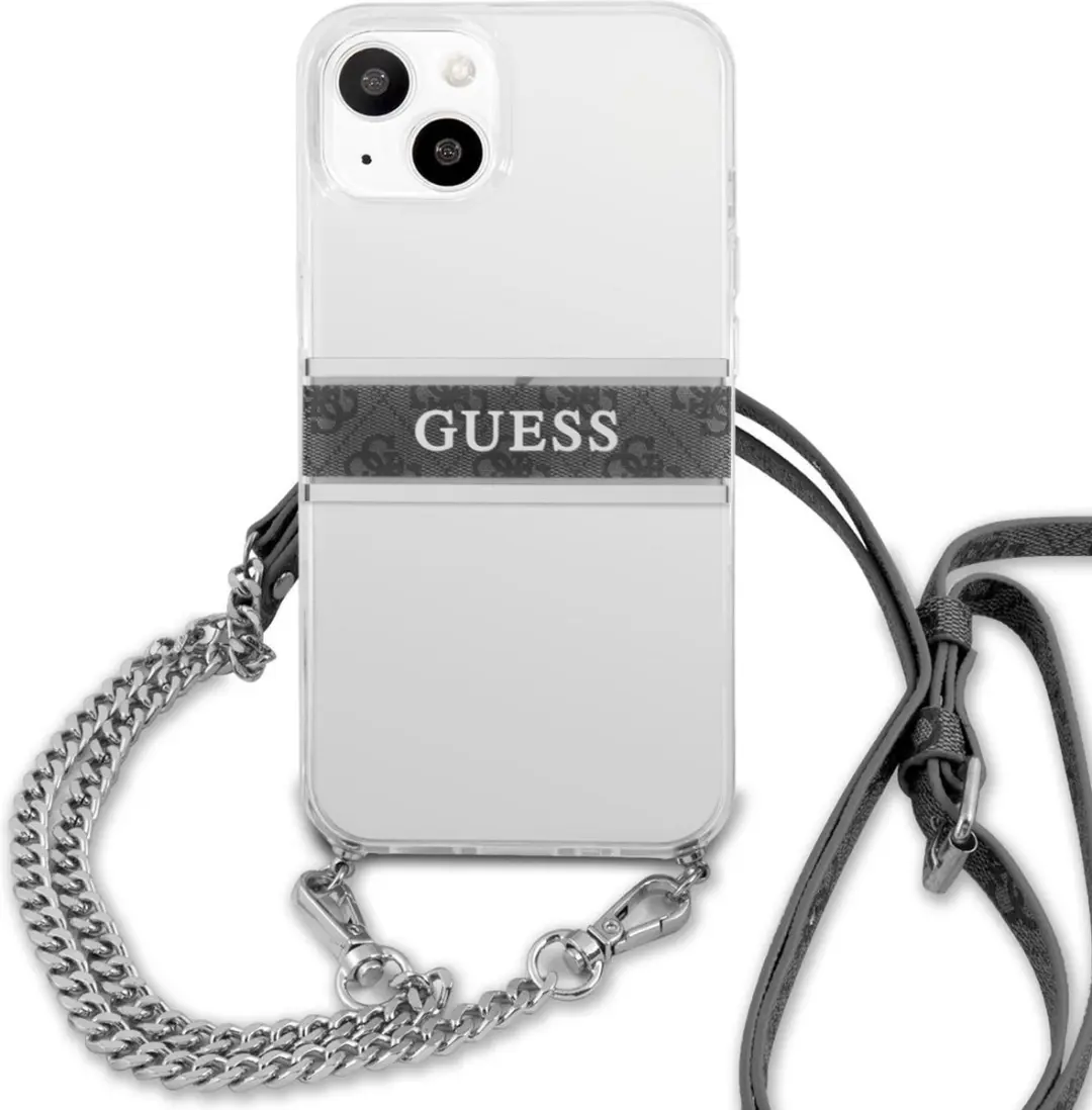 GUESS iPhone 13 Mini Hoesje - Effen Grijs - TPU